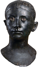 Ritratto in bronzo di fanciulla (Baebia Bassilla) da Veleia (PC), tarda età repubblicana.