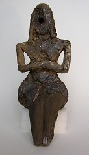 Statuina femminile in ceramica da sepoltura neolitica di Vicofertile (PR).