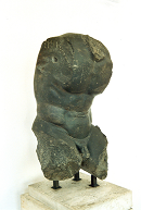 Torso virile in pietra bekhen, I secolo a.C.