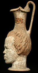Museo Archeologico Nazionale di Napoli, Collezione Santangelo: oinochoe con¬figurata a testa di negro (Stg.969)