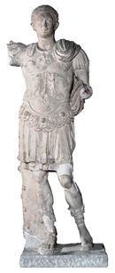 Statua di loricato in marmo da Veleia (PC), I secolo d.C.