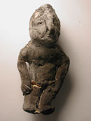 MUSEO NAZIONALE ROMANO. Collezione epigrafica. Una delle sette 'bambole voodoo' (figurine impastate con cera, acqua, farina) ritrovate all'interno dei contenitori (inv. 475548). © SSBAR.
