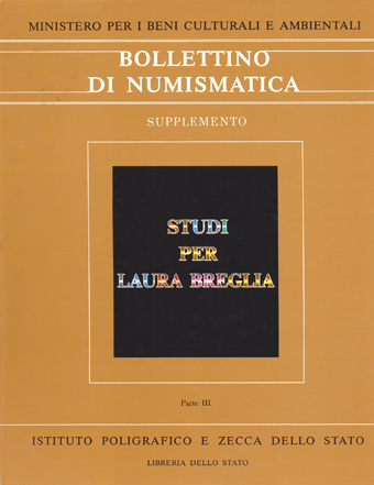 Supplemento al n. 4 - STUDI PER LAURA BREGLIA - Roma 1987